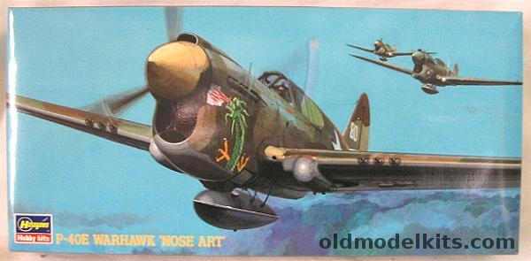 Hasegawa 1/72 P-40E Warhawk Nose Art - USAAF 49th FG 9th FS Capt JJ Kruzel / 49th FG 9th FS 1sy Lt JD Landeres, AT101 plastic model kit